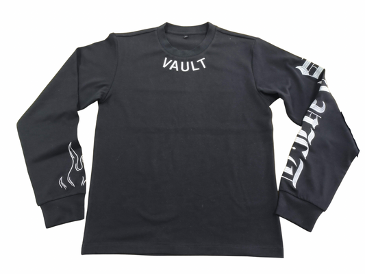 Black long sleeve crew neck