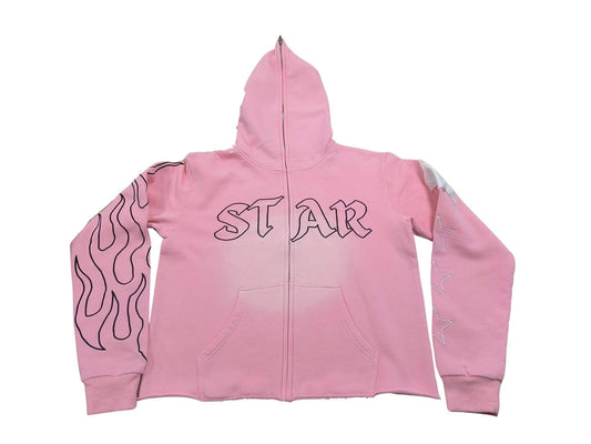 Pink full zip hoodie